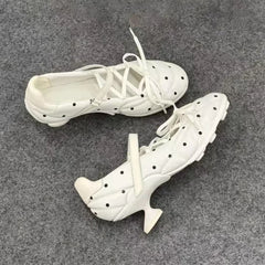 Polka Dot Round Toe Mary Jane Heels