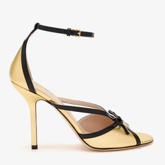 Butterfly Knot Ankle Strap Stiletto Heels