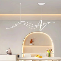 Modern Lines Led Pendant Kitchen Counter Black Chandelier