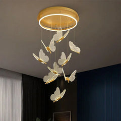 LED Butterfly Long Line Hanging Ceiling Lights