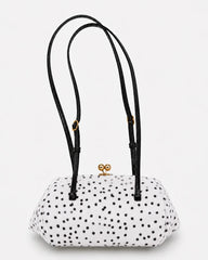 Polka Dot Fur Shoulder Bag