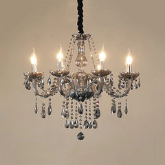 Smoke Gray Crystal Chandelier