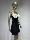 3D Flower Sleeveless Off Shoulder A-line Dress For Women