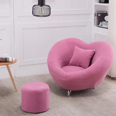 Love Shaped Fabric Single Sofa