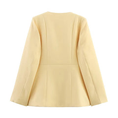 Beige blazer on a white background
