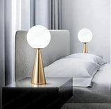 Creative Cone Golden Glass Bedside Lamp