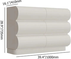 Decorative cornice with measurements on a white background