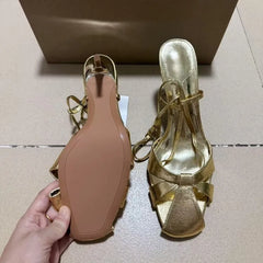 Satin Bow Strap Stilettos
