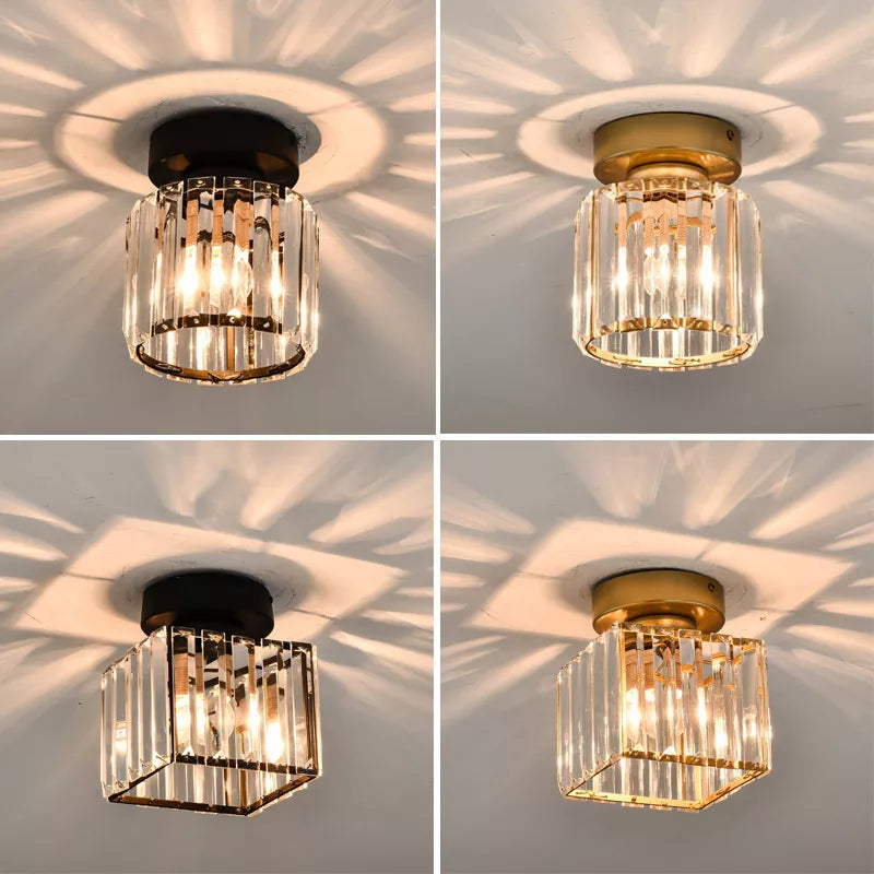 Crystal Round Square Decorative Ceiling Lamp