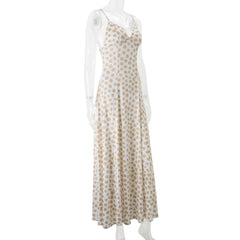 Polka Dot Spaghetti Strap Maxi Dress