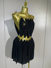 Halter Neck Grecian Style Mini Dress