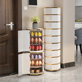 Rotating Multilayer Vertical Shoe Cabinets Space Saving Storage
