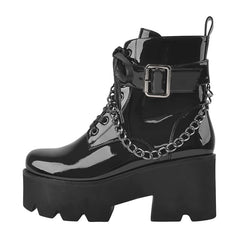 Chunky Platform Chain Detail Boots
