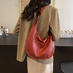 Soft Solid Retro Design Shoulder Bags