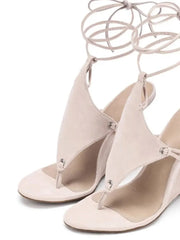 Thong Wedge Lace Up Sandal