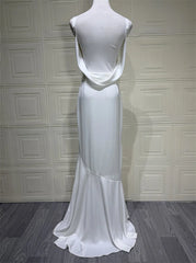 Satin Cowl Neck Open Back Maxi Dress