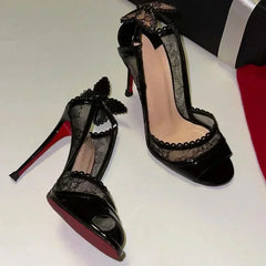 Lace Butterfly Stiletto Heels