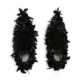 Pointed High Heels with Full Bow Embedding Ladies Shoes