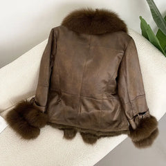 Fur Collar Shearling Jacket