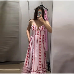 Floral Print Cutout Maxi Dress