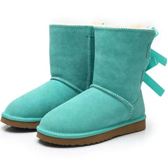 Warm Plush Bow Snow Boots