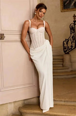 Lace corset and draped skirt set