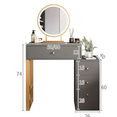 Dressing Table Drawer Container Mirror Makeup Table Desk