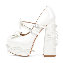 Platform Bow Mary Jane Heels