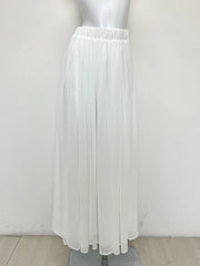 White Rhinestone Strapless Corset Top and Maxi Pleated Skirt Set