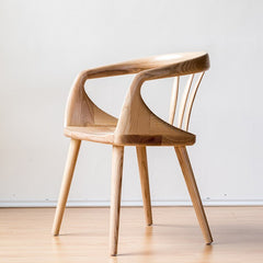 Wood Minimalist Dining Chair, Patio Chair