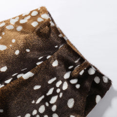 Deer Print Jacket and Shorts Two Piece Set