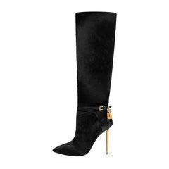 Pointed Toe High Heel Boots