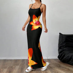 Vibrant casual patchwork mini dress with V-neck and ruffles.