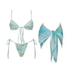 Gradient Bikini and Cover-Up Set