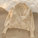 Women Butterfly Knot Knitted Soft Cardigan