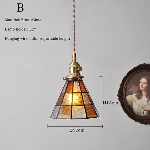 Stained Glass Lampshade Hanging Lamps For Ceiling