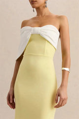 Off-Shoulder Bow Maxi Dress