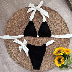 One-Piece Monokini with Contrast Trim