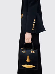 Sculptural Face Embellished Bag