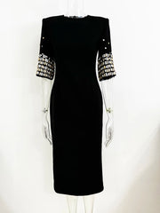 Rhinestone Embellished Midi Dress