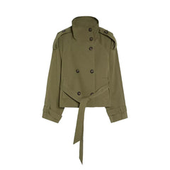 Belted Double Breasted Trench Coat