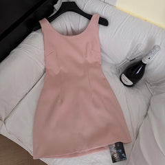 Embellished Strap A-Line Mini Dress