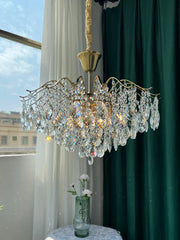 Crystal Chandelier Chain Pendant Ceiling Lighting