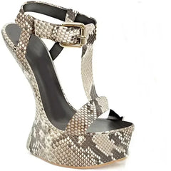 Platform Wedge Ankle Strap Heels