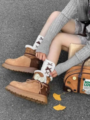 Hello Kitty Plush Lined Warm Winter Boots