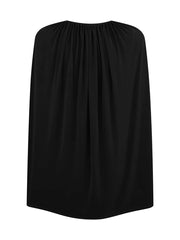 Black sleeveless top on a white background