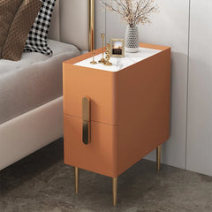 Night Table Metal Nightstands Drawers Storage For Bedroom