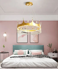 Crown Crystal Ceiling Pendant Lamp