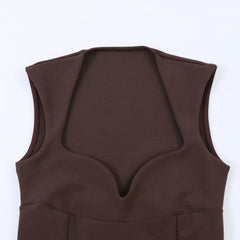 Brown vest on a white background
