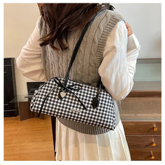 Gingham Pattern Shoulder Bag
